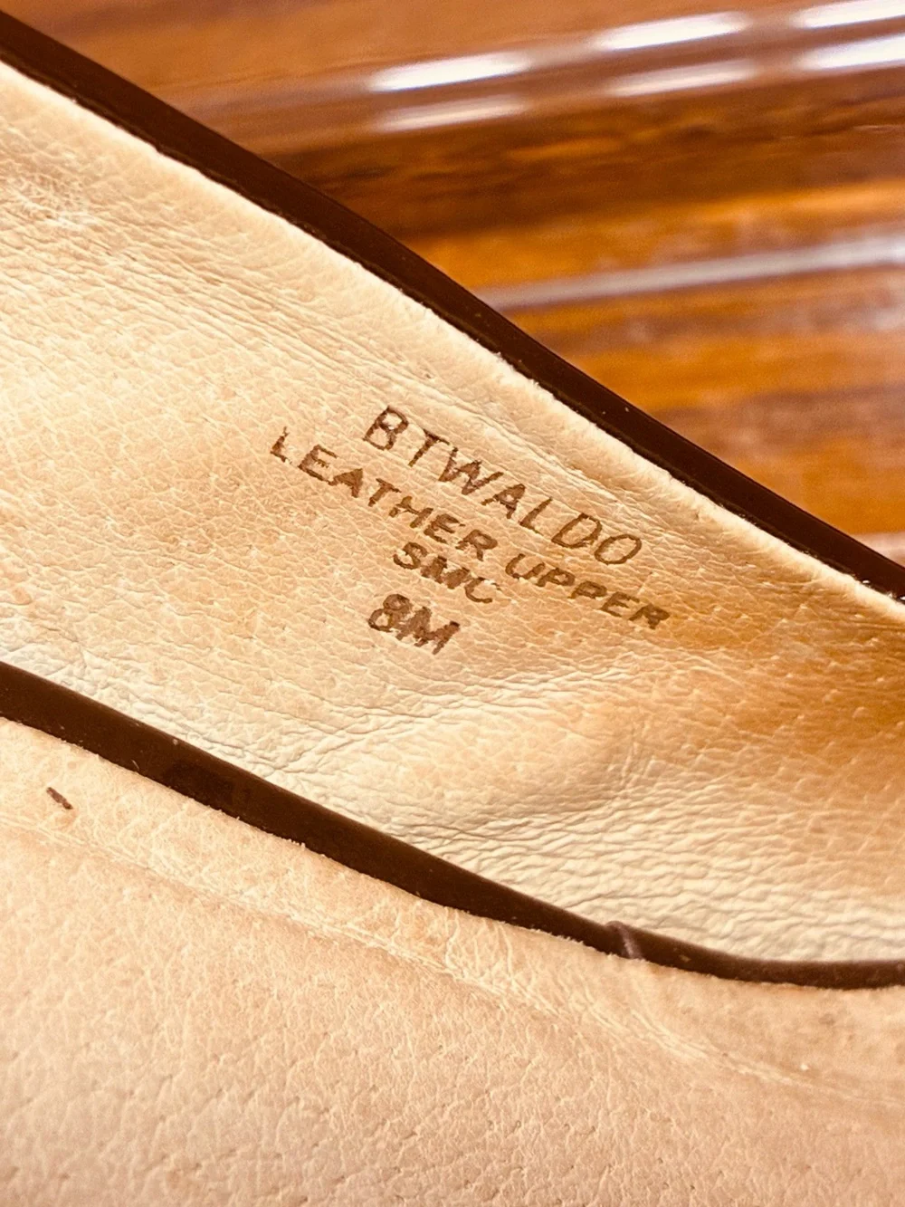 Boutique 58 Retro Slingback Platform Block Heels Brown Patent Size 8